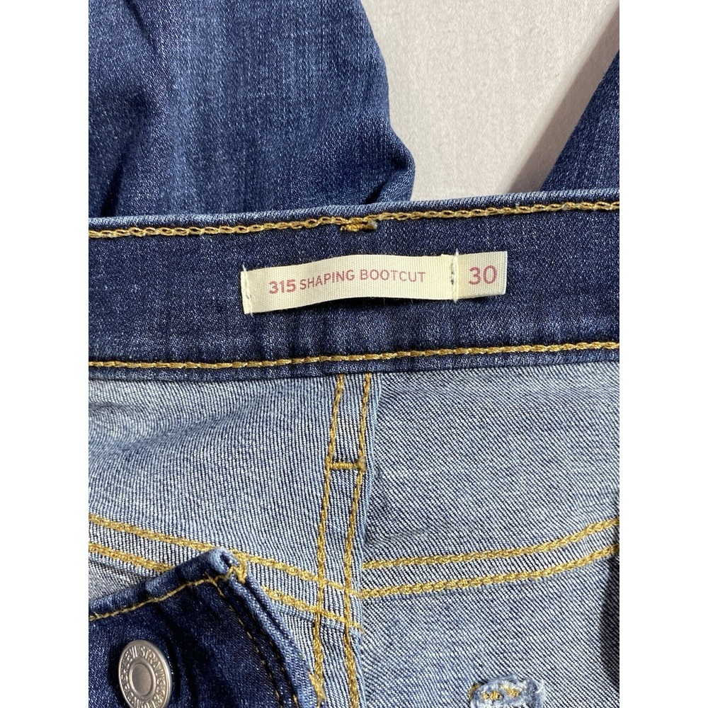 Levi's Shaping 315 Women's Bootcut Jeans Dark Wash Blue Mid Rise 5-Pocket - Picture 10 of 12